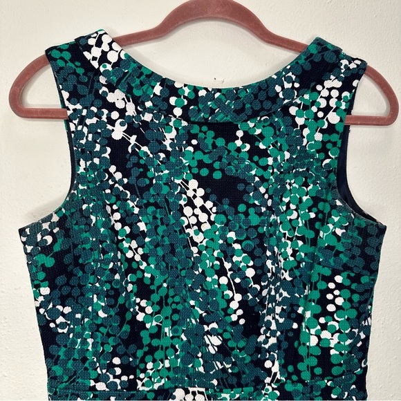 Boden Textured Martha Shealth Teal Multicolored Dress Size 6 - Picture 3 of 11